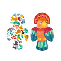 Haba - 2 in 1 puzzel 'Papegaai'