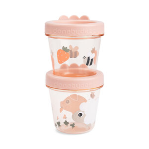Done By Deer Done by Deer - Baby food container 2-pack, Tiny farm, Powder