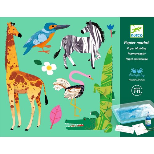 Djeco Knutseldoos - Atelier Marmeren met gekleurde inkt 'kleurrijk' (7-12j)
