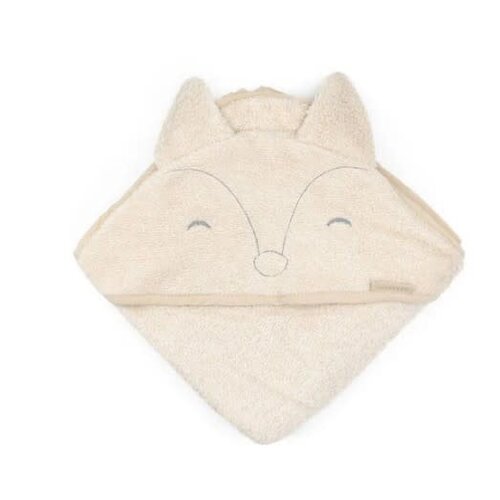 Bamboom Geboorte handdoek met kap XL - Vos - ALMOND Bamboom Geboorte handdoek met kap XL - Vos - ALMOND