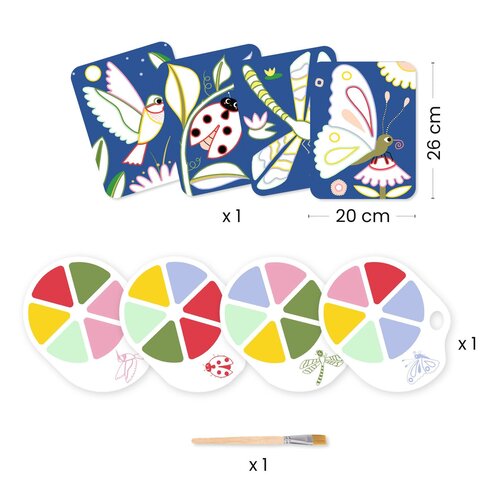 Djeco Knutselpakket - Paletschilderen 'kleine beestjes' (3-6j)