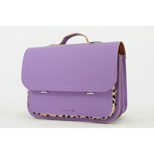 Own Stuff Boekentas lagere school met 2 magneetsloten - Leopard Purple