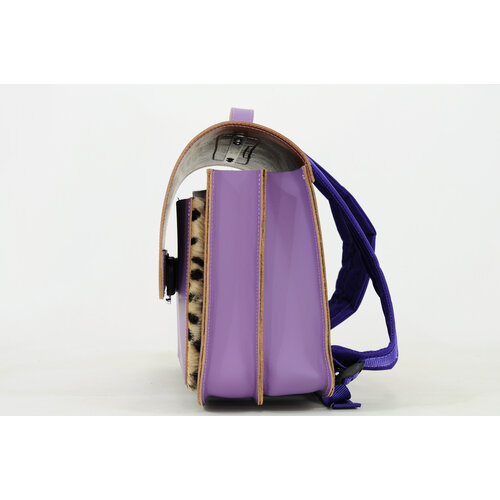 Own Stuff Boekentas lagere school met 2 magneetsloten - Leopard Purple