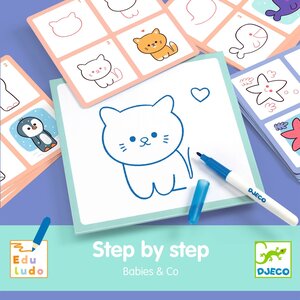 Djeco Tekenen - Step by Step 'Baby's & Co' (4-6j)
