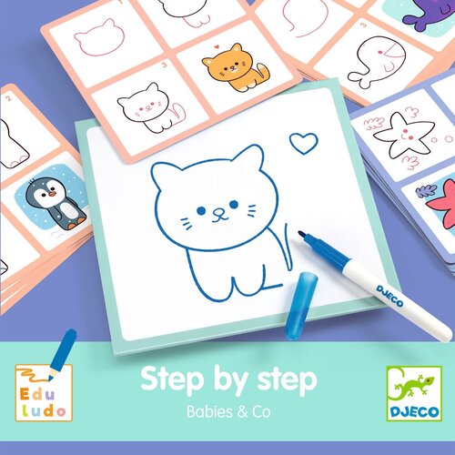 Djeco Tekenen - Step by Step 'Baby's & Co' (4-6j)