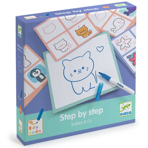 Djeco Tekenen - Step by Step 'Baby's & Co' (4-6j)