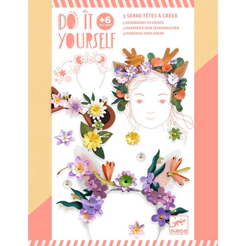 Djeco DIY - 3 hoofdbanden om te maken 'bloemenvrienden' (+6j)