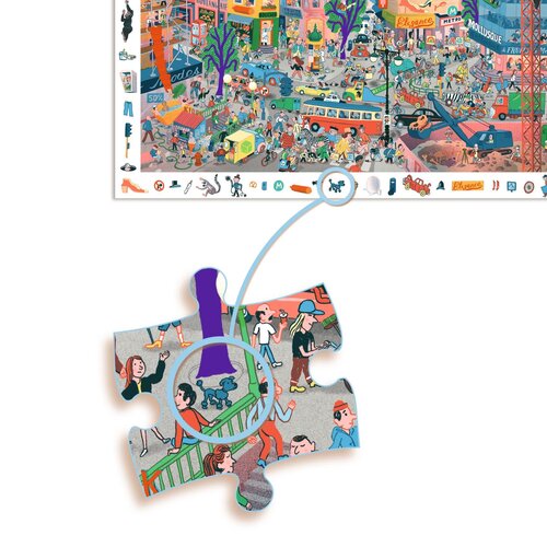 Djeco Observation Puzzel - De Stad 200st. (+6j)