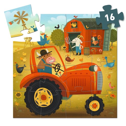 Djeco Puzzel - Tractor 16st. (+3j) Djeco Puzzel - Tractor 16st. (+3j)
