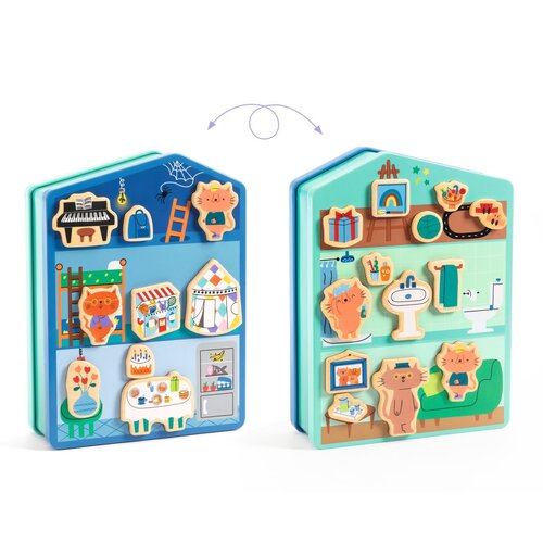Djeco Spel - Magnetische Inzebox 'InZeHouse' (+3j)