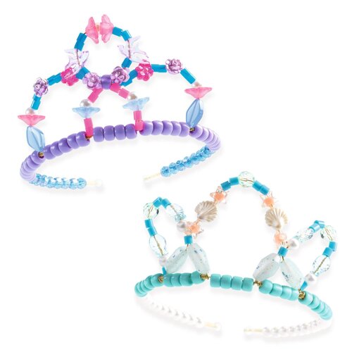 Djeco Knutseldoos - Acrylkralen Duo Tiara's 'blauw' (6-10j)