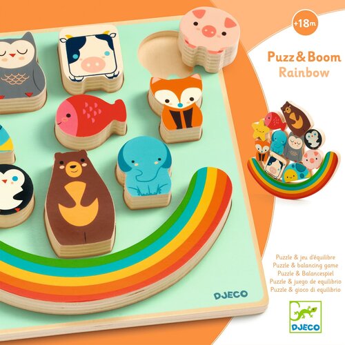 Djeco Puzzel - Inlegpuzzel + evenwichtsspel 'Puzz & Boom' (+18m)