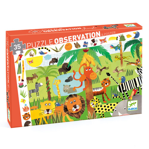 Djeco Observation Puzzel - Jungle 35st. (+3j)
