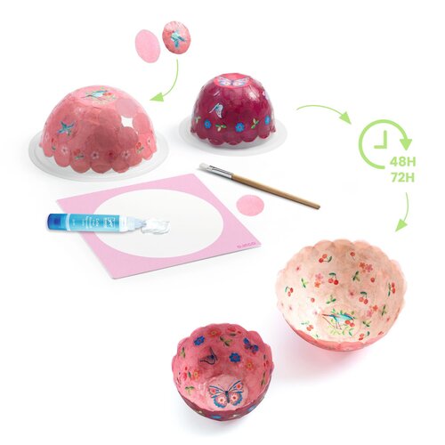 Djeco DIY - Papieren kommetjes 'roze' (+7j)