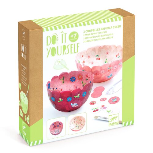 Djeco DIY - Papieren kommetjes 'roze' (+7j)