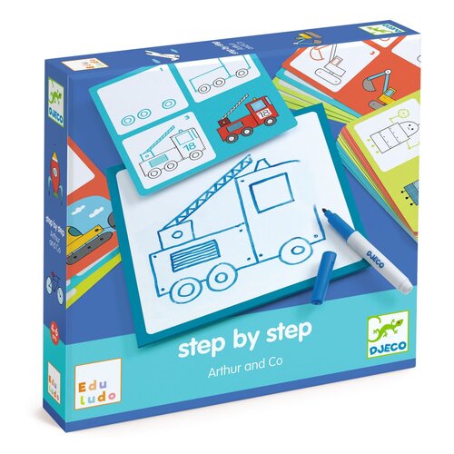 Djeco Tekenen - Step by Step 'Arthur & Co' (4-6j)