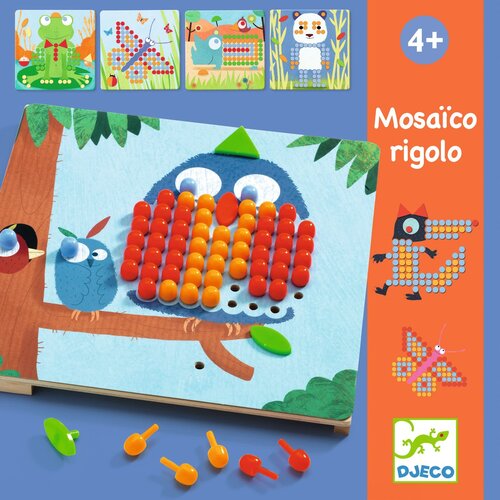 Djeco Spel - Steeknagels 'Mosaïco Rigolo' (+4j)