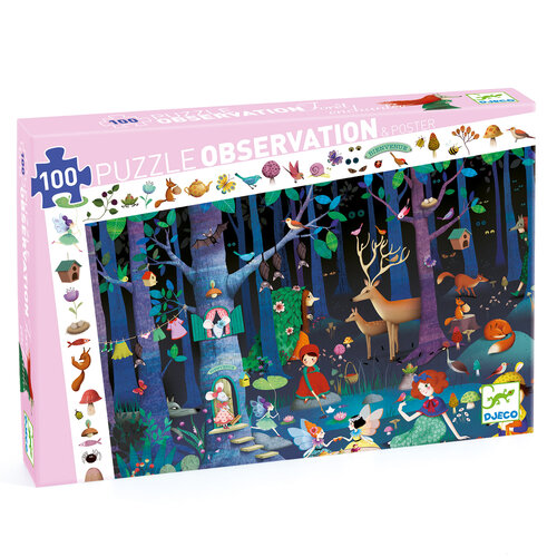 Djeco Observation Puzzel - Het Betoverde Bos 100st. (+5j)