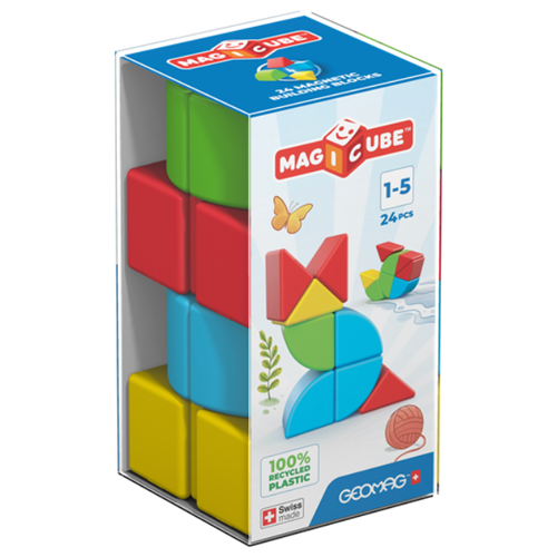 geomag Magicube - Full Color Recycled Blocks Crystal 24 pcs