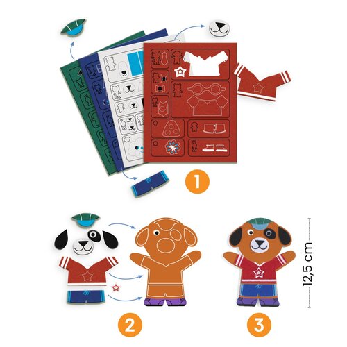 Djeco DIY -  Magneten versieren "Funky family" (+4j)