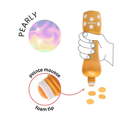 Djeco 4 Stempelstiften - Pearly (3-6j)