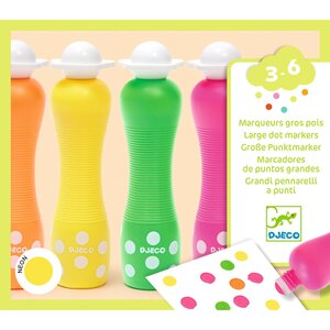 Djeco 4 Stempelstiften - Neon (3-6j)
