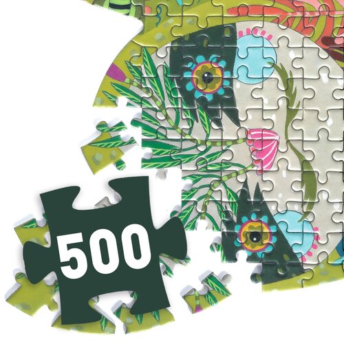 Djeco Puzzel - Puzz' Art 'Luiaard' 500st. (+8j)