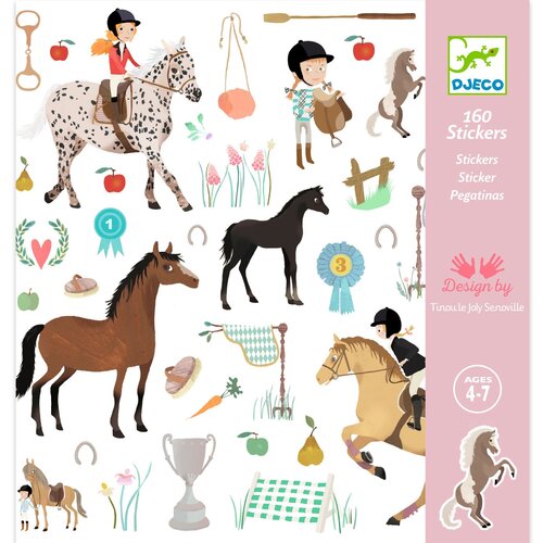 Djeco 160 stickers 'paarden'