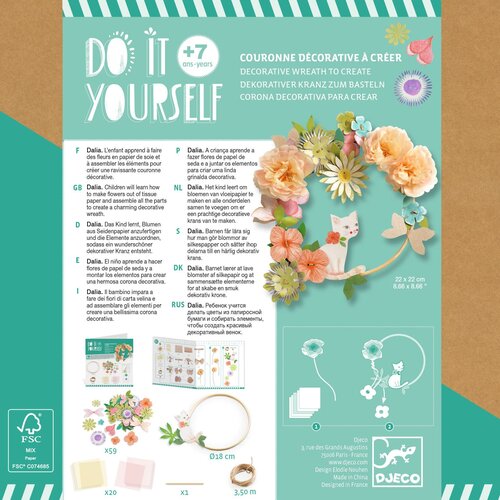Djeco DIY - Maak je eigen krans met bloemen (+7j)