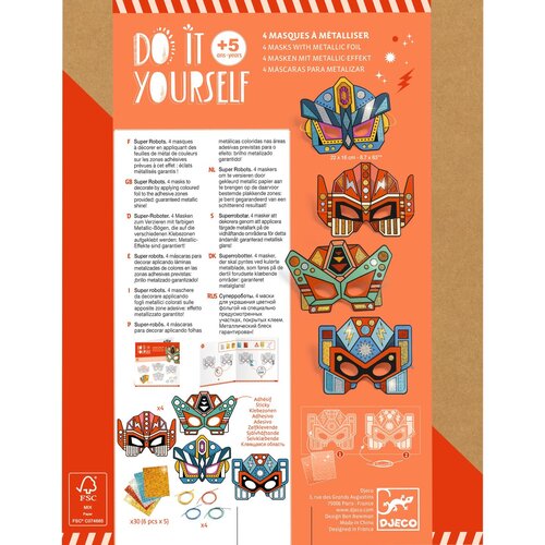 Djeco DIY - Maskers maken 'Robots' (+5j)