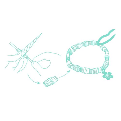 Djeco DIY - Armbandjes van papier 'chic en goudkleurig' (7-12j)