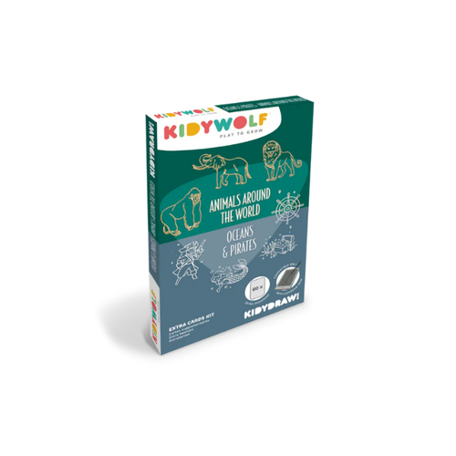 kidywolf REFILL KIDYDRAW-MINI - Dieren over de hele wereld & Oceanen en Piraen