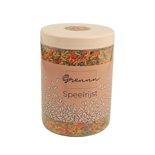 Grennn Speelrijst - Regenboog Mix (750g) Grennn Speelrijst - Regenboog Mix (750g)