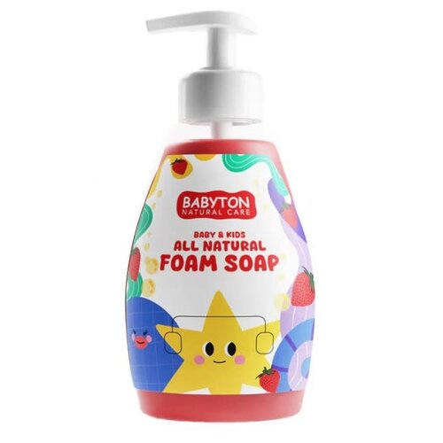 babyton Natuurlijke Schuimende Handzeep Aardbei 350ml babyton Natuurlijke Schuimende Handzeep Aardbei 350ml