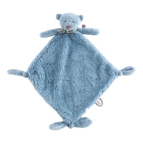 Dimpel Dimpel Noann knuffeldoekje doudou liberty blauw Dimpel Dimpel Noann knuffeldoekje doudou liberty blauw