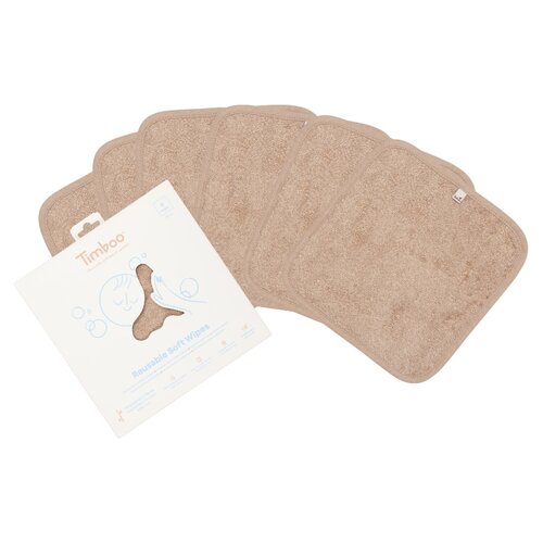 Timboo Timboo - herbruikbare zachte doekjes 6stk savannah sand