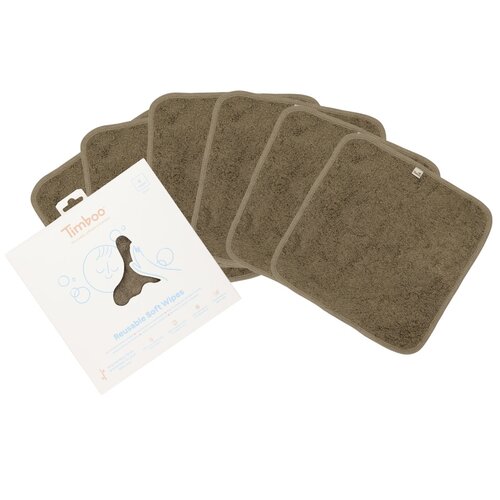 Timboo Timboo - herbruikbare zachte doekjes 6stk jungle green
