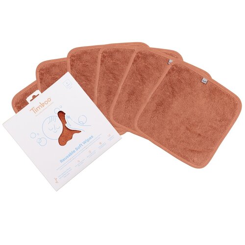 Timboo Timboo - herbruikbare zachte doekjes 6stk sunrise orange