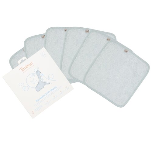 Timboo Timboo - herbruikbare zachte doekjes 6stk riviera blue