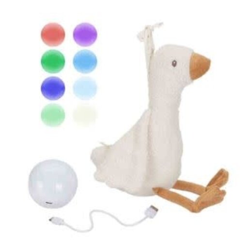 Little Dutch Knuffelgans Licht & Geluid - Wit - Little Goose