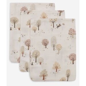 Jollein Hydrofiel Washandje 15x20cm - Tiny Park - 3 Stuks Jollein Hydrofiel Washandje 15x20cm - Tiny Park - 3 Stuks