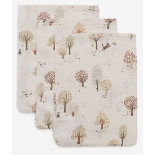 Jollein Hydrofiel Washandje 15x20cm - Tiny Park - 3 Stuks