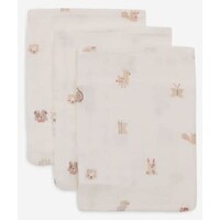 Hydrofiel Washandje 15x20cm - Animal Friends - 3 Stuks