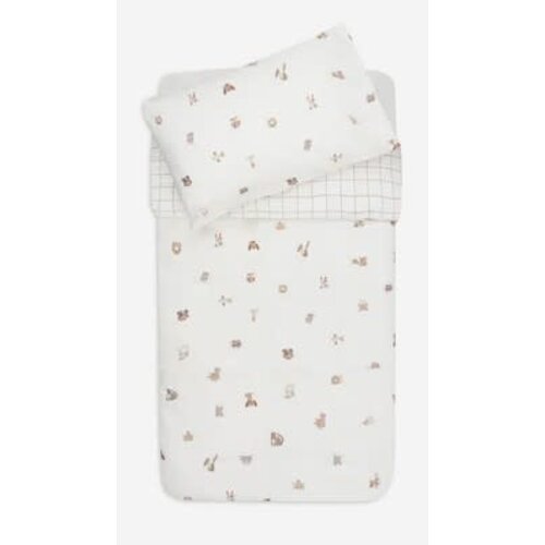 Jollein Dekbedovertrek met sloop 100x140cm - Animal Friends Jollein Dekbedovertrek met sloop 100x140cm - Animal Friends