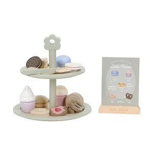 Little Dutch Houten etagère met gebak - Groen - Essentials