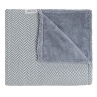 Wiegdeken teddy Dawn nordic blue/ecru