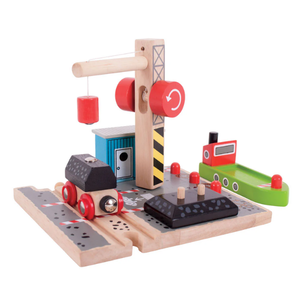 BigJigs Bigjigs Houten Rails - Laadstation Steenkool