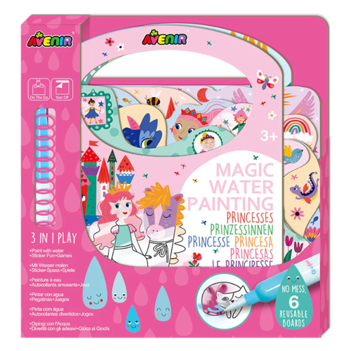 Avenir Waterschilderen - Prinsessen (3-in-1: verven met water, spellen, stickers) Avenir Waterschilderen - Prinsessen (3-in-1: verven met water, spellen, stickers)