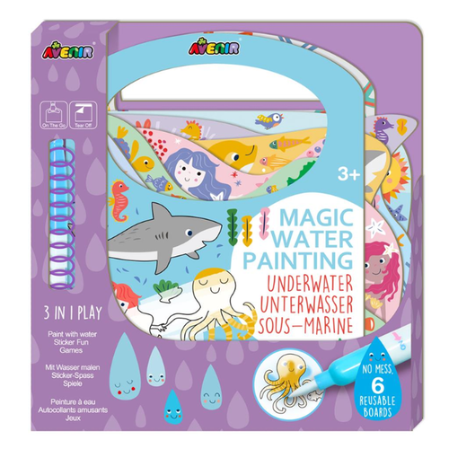 Avenir Waterschilderen - Onder Water (3-in-1: verven met water, spellen, stickers)