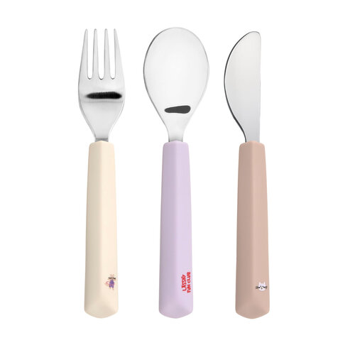 Lassig Cutlery with Silicone Handle (3 pcs) - Tiny Team Cat
